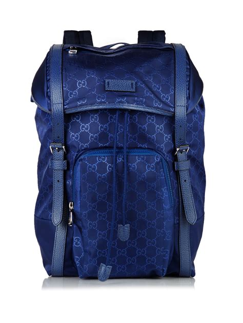 blue gucci backpack|black Gucci backpack for men.